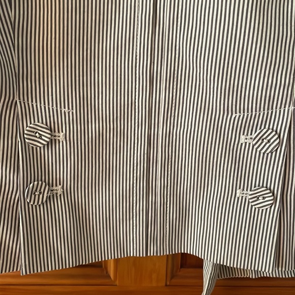 Blue and white pinstripe blazer SOAKED IN LUXURY - Picture 6 of 6
